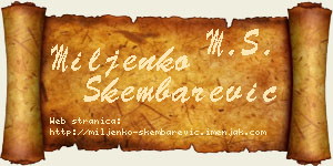 Miljenko Škembarević vizit kartica